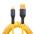 XJ-U101 USB to 8 Pin Spring Charging Data Cable, Length: 1.5m(Yellow) - Normal Style Cable by PMC TechLife | Online Shopping South Africa | PMC TechLife | Buy Now Pay Later Mobicred