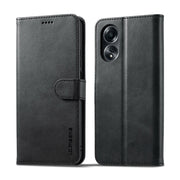 For OPPO A18 4G / A38 4G LC.IMEEKE Calf Texture Horizontal Flip Leather Case(Black)