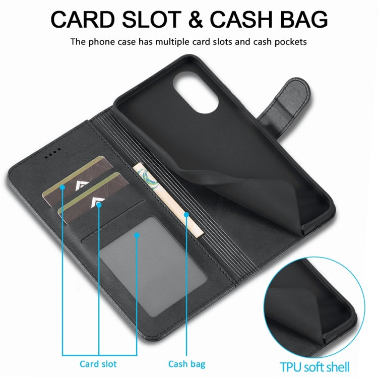 For OPPO A18 4G / A38 4G LC.IMEEKE Calf Texture Horizontal Flip Leather Case(Black)