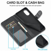 For OPPO A18 4G / A38 4G LC.IMEEKE Calf Texture Horizontal Flip Leather Case(Black)