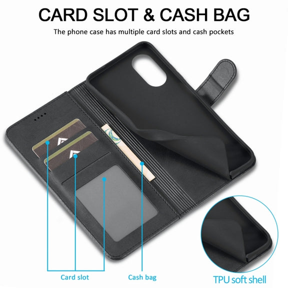 For OPPO A18 4G / A38 4G LC.IMEEKE Calf Texture Horizontal Flip Leather Case(Black)