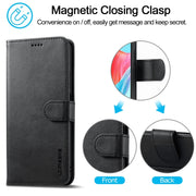 For OPPO A18 4G / A38 4G LC.IMEEKE Calf Texture Horizontal Flip Leather Case(Black)