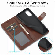 For OPPO Reno8 T 4G LC.IMEEKE Calf Texture Horizontal Flip Leather Case(Brown)