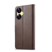 For Realme C55 LC.IMEEKE Calf Texture Horizontal Flip Leather Case(Brown)