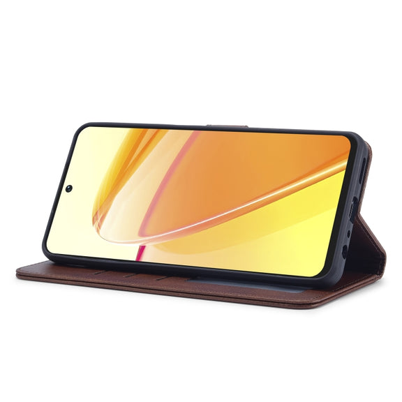 For Realme C55 LC.IMEEKE Calf Texture Horizontal Flip Leather Case(Brown)