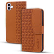 For iPhone 16 Business Diamond Buckle Leather Phone Case with Lanyard(Brown) - iPhone 16 Cases by PMC TechLife | Online Shopping South Africa | PMC TechLife | Buy Now Pay Later Mobicred