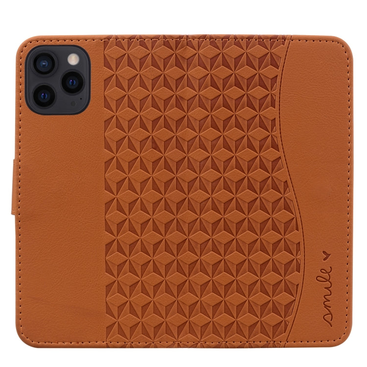 For iPhone 16 Pro Business Diamond Buckle Leather Phone Case with Lanyard(Brown)