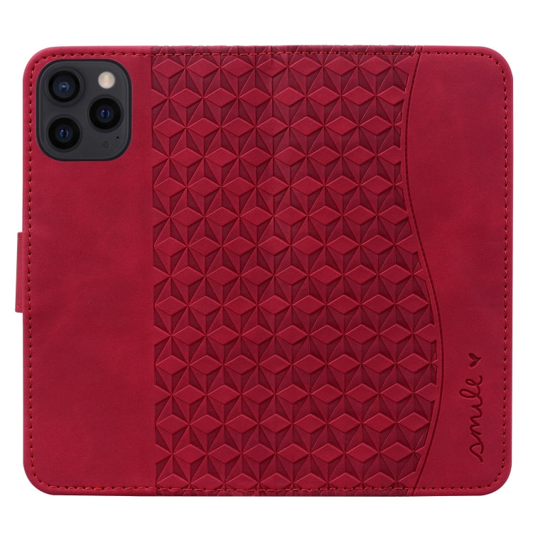 For iPhone 16 Pro Business Diamond Buckle Leather Phone Case with Lanyard(Wine Red)