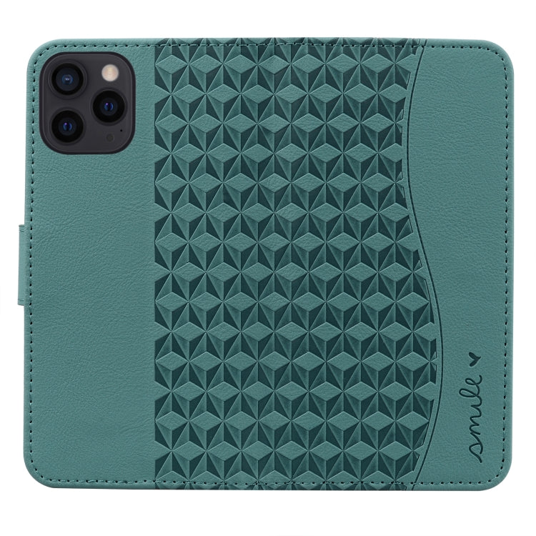 For iPhone 16 Pro Max Business Diamond Buckle Leather Phone Case with Lanyard(Green)