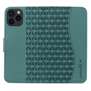 For iPhone 16 Pro Max Business Diamond Buckle Leather Phone Case with Lanyard(Green)