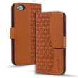 For iPhone 16e Business Diamond Buckle Leather Phone Case with Lanyard(Brown) - iPhone 16e Cases by PMC TechLife | Online Shopping South Africa | PMC TechLife | Buy Now Pay Later Mobicred