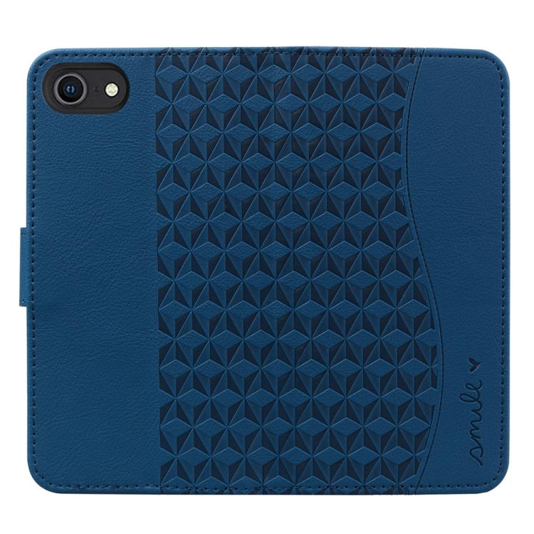 For iPhone 16e Business Diamond Buckle Leather Phone Case with Lanyard(Royal Blue)