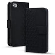 For iPhone 16e Business Diamond Buckle Leather Phone Case with Lanyard(Black) - iPhone 16e Cases by PMC TechLife | Online Shopping South Africa | PMC TechLife | Buy Now Pay Later Mobicred