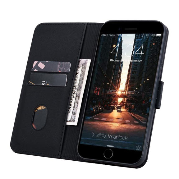 For iPhone 16e Business Diamond Buckle Leather Phone Case with Lanyard(Black)