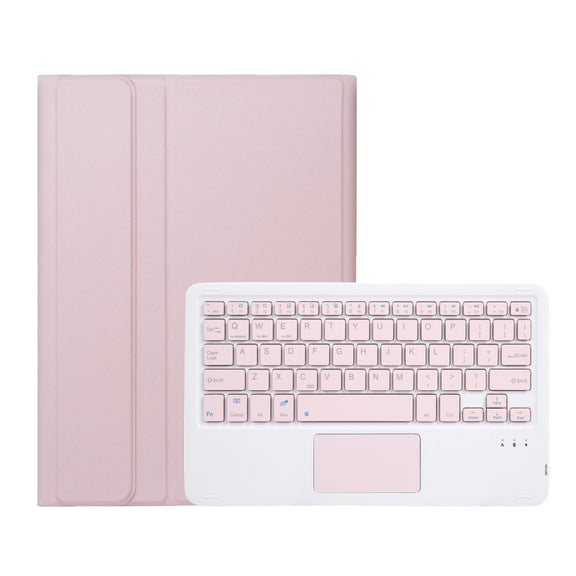 For Xiaomi Redmi Pad SE 11 inch A0N9-A Lambskin Texture Ultra-thin Detachable Bluetooth Keyboard Leather Case with Touchpad(Pink)