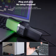 Yanmai X1R E-Sports Gaming Desktop Microphone with RGB Light & Blowout Net