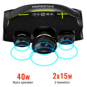 HOPESTAR A40 80W Outdoor Portable Wireless Bluetooth Speaker(Blue)