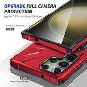 For Samsung Galaxy S23 5G MagSafe Magnetic Shockproof Phone Case with Ring Holder(Red)