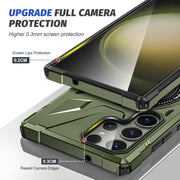 For Samsung Galaxy S23+ 5G MagSafe Magnetic Shockproof Phone Case with Ring Holder(Dark Green)
