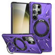 For Samsung Galaxy S23 Ultra 5G MagSafe Magnetic Shockproof Phone Case with Ring Holder(Purple) - Galaxy S23 Ultra 5G Cases by PMC TechLife | Online Shopping South Africa | PMC TechLife