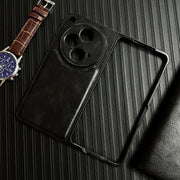 For OPPO Find N3 / OnePlus Open Crazy Horse Texture PU + PC Phone Case(Black)