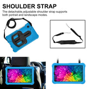 For Samsung Galaxy Tab A9 Shield 360 Rotation Handle EVA Shockproof PC Tablet Case(Blue Black)