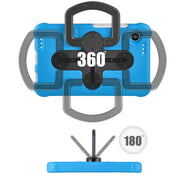 For Samsung Galaxy Tab A9 Shield 360 Rotation Handle EVA Shockproof PC Tablet Case(Blue Black)