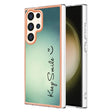 For Samsung Galaxy S24 Ultra 5G Electroplating Marble Dual-side IMD Phone Case(Smile) - Galaxy S24 Ultra 5G Cases by PMC TechLife | Online Shopping South Africa | PMC TechLife