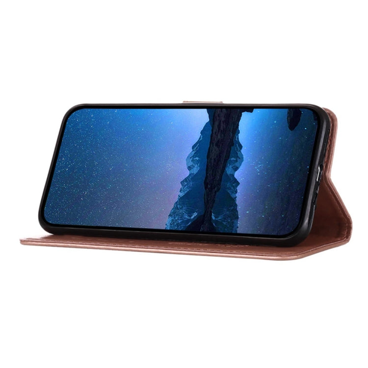 For Honor Magic6 Pro 5G Global Embossed Butterfly Leather Phone Case(Rose Gold)