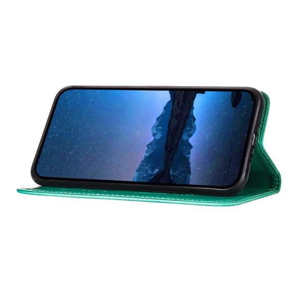 For Honor Magic6 Pro 5G Global Embossed Butterfly Leather Phone Case(Green)