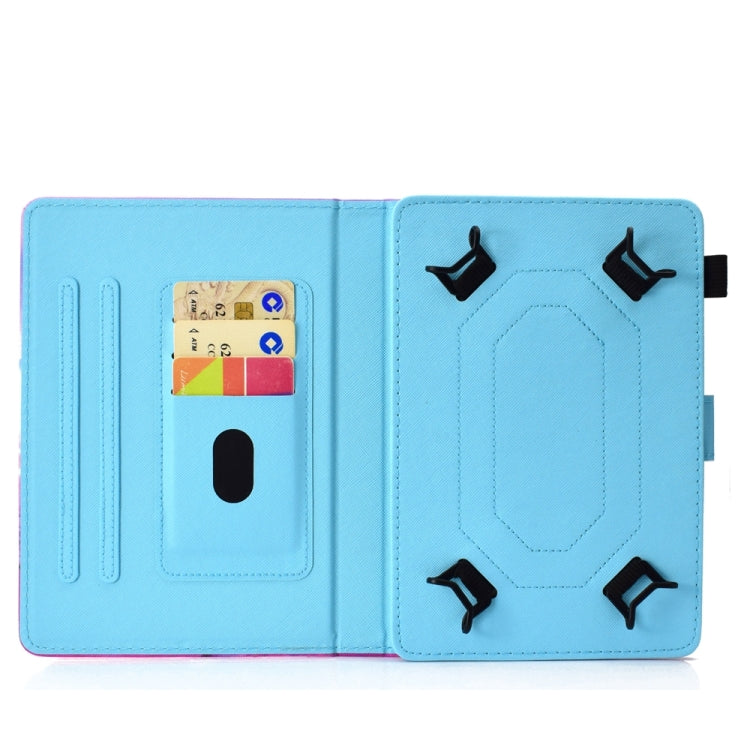 For 10 inch Universal Colored Drawing Stitching Leather Tablet Case(Feather)