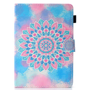 For 10 inch Universal Colored Drawing Stitching Leather Tablet Case(Datura Flowers)