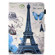 For 10 inch Universal Colored Drawing Stitching Leather Tablet Case(Iron Tower)