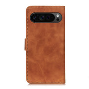 For Google Pixel 9 Pro KHAZNEH Retro Texture Flip Leather Phone Case(Brown)
