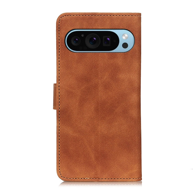 For Google Pixel 10 / 9 KHAZNEH Retro Texture Flip Leather Phone Case(Brown)