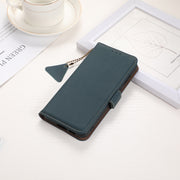 For Google Pixel 9 Side-Magnetic TJ Genuine Leather RFID Phone Case(Green)