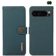 For Google Pixel 9 Pro KHAZNEH Custer Genuine Leather RFID Phone Case(Green) - Google Cases by PMC TechLife | Online Shopping South Africa | PMC TechLife | Buy Now Pay Later Mobicred