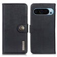 For Google Pixel 10 / 9 KHAZNEH Cowhide Texture Horizontal Flip Leather Phone Case(Black) - Google Cases by PMC TechLife | Online Shopping South Africa | PMC TechLife | Buy Now Pay Later Mobicred
