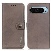 For Google Pixel 9 KHAZNEH Cowhide Texture Horizontal Flip Leather Phone Case(Khaki)