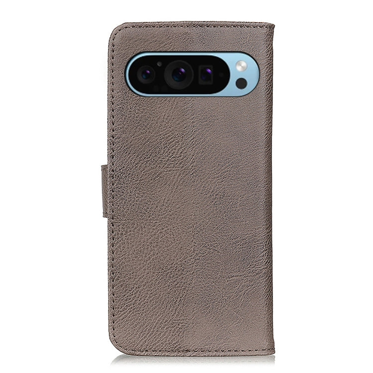 For Google Pixel 9 KHAZNEH Cowhide Texture Horizontal Flip Leather Phone Case(Khaki)