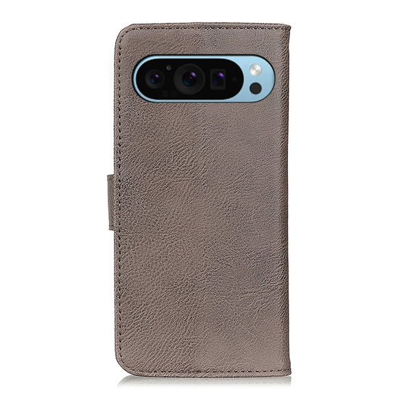 For Google Pixel 9 KHAZNEH Cowhide Texture Horizontal Flip Leather Phone Case(Khaki)