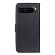 For Google Pixel 9 Pro KHAZNEH Cowhide Texture Horizontal Flip Leather Phone Case(Black)