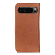 For Google Pixel 9 Pro KHAZNEH Cowhide Texture Horizontal Flip Leather Phone Case(Brown)