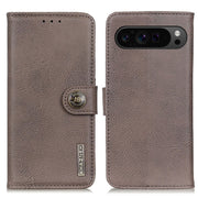 For Google Pixel 10 Pro / 9 Pro KHAZNEH Cowhide Texture Horizontal Flip Leather Phone Case(Khaki)