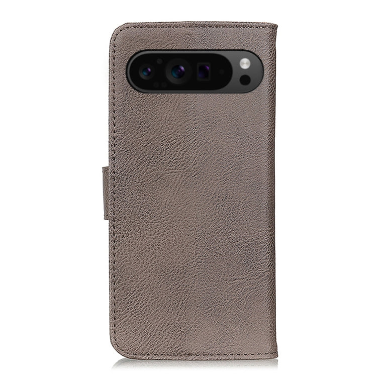 For Google Pixel 10 Pro / 9 Pro KHAZNEH Cowhide Texture Horizontal Flip Leather Phone Case(Khaki)