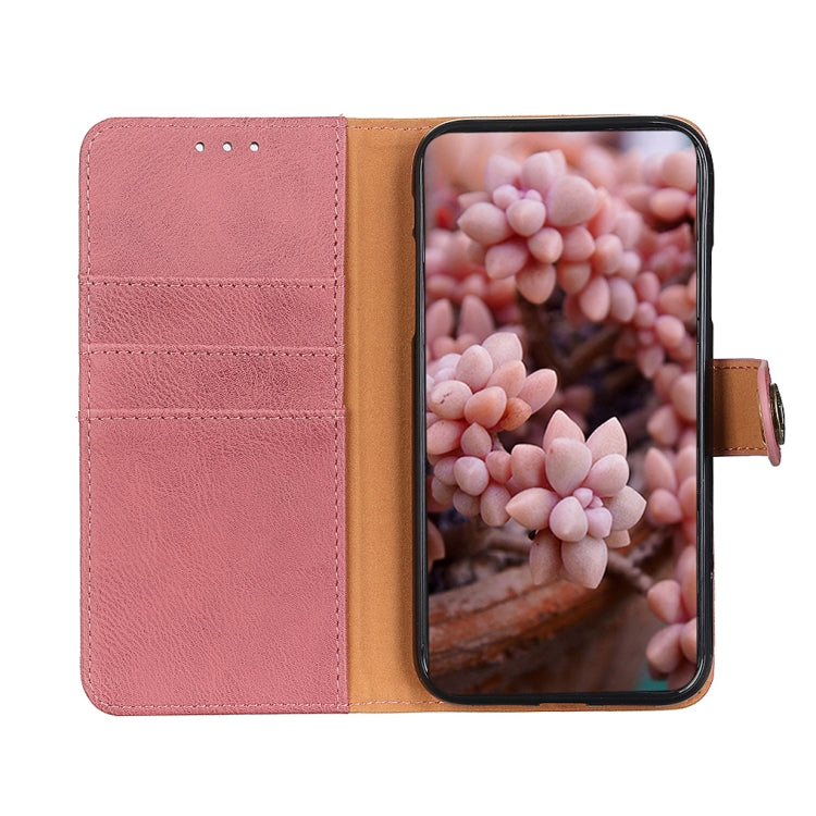 For Google Pixel 10 Pro / 9 Pro KHAZNEH Cowhide Texture Horizontal Flip Leather Phone Case(Pink)