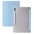 For Samsung Galaxy Tab S9 Ultra/S8 Ultra 3-Fold Clear Acrylic Leather Tablet Case(Ice Blue) - Galaxy Tab S9 Ultra Cases by PMC TechLife | Online Shopping South Africa | PMC TechLife