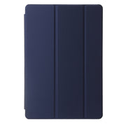For Samsung Galaxy Tab S10 Ultra 3-Fold Clear Acrylic Leather Tablet Case(Dark Blue)
