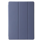 For Samsung Galaxy Tab S10 Ultra 3-Fold Clear Acrylic Leather Tablet Case(Lavender)