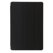 For Samsung Galaxy Tab S10 Ultra 3-Fold Clear Acrylic Leather Tablet Case(Black)
